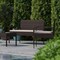Flash Furniture 4 Piece Brown Patio Set with Beige Cushions JJ-S312-BNBG-GG - alternate 8